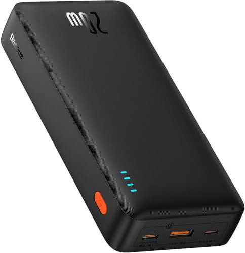 Baseus Power Bank 20000mAh Powerbank 20W Ricarica Rapida, Batteria Esterna per Telefoni Cellulari 20W PD QC Charger con USB C in&Out, Mini Powerbank per iPhone 15 14 13 12 11 Samsung S23 S22 iPad