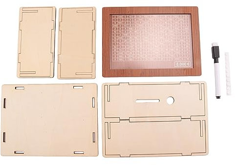 LAUGHERER Spardose Holz Retro Spardose Aufbewahrungsbox Sparschwein mit Marker Spardose Wiederverwendbar Spardose 8000€