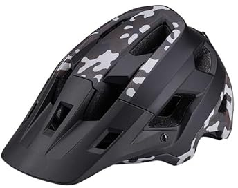 Fahrradhelm, Leichter Komfort Mountainbike-Helm Skateboard Helm mit Visier, Atmungsaktiv Helme für Herren Damen Erwachsene Jugend, Verstellbar in der Größe
