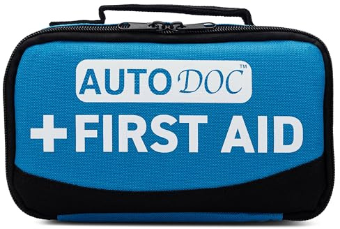 First Aid Kit for Car, Truck, or Fleet Vehicles – 100 Piece Auto Emergency Kit with Water Resistant Case, OSHA Compliant for Roadside Emergency, Compact Roadside Emergency Kit