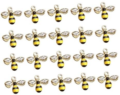 SEWOART 20stücke Teiliges Bienenanhänger Robustem Legierungs- Handgefertigte Kleine Charms Für Diy Schmuckherstellung Für Armbänder Ohrringe Und Bastelprojekte