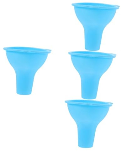 HANABASS 4pezzi Imbuto Silicone Per Giocattoli Per Strumento Trasferimento Alimenti Design Resistente Ricariche Facili Colore Blu