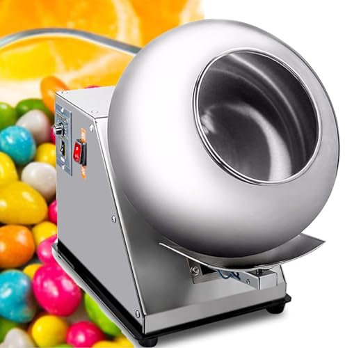 XCSCUK Chocolate Coating Polishing Machine, Automatic Coater for Sugar Pan,Commercial Candy Coater Machine,for Food Industries (400mm)