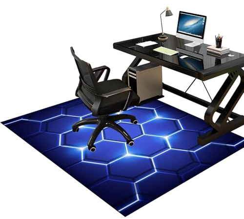 Gaming Tappeto Sedia - Tappeto salvapavimento – Tappeto Protettivo Sottosedia - Protezione Parquet e Pavimenti Duri - Tappetino per Sedia da Ufficio - Ufficio protettore del pavimento 140 x 180 cm