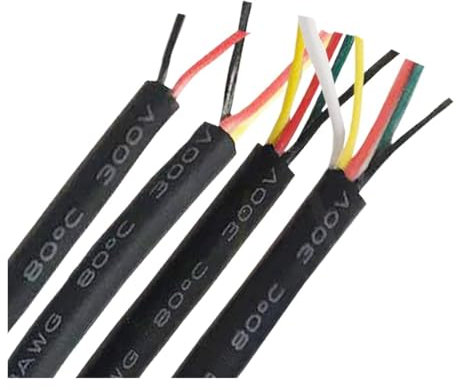 BADIKA Fils et câbles UL (PVC) 10 mètres 2C/3C/4C/5C 22AWG Multi-Core Fil de cuivre étamé câble de Gaine en PVC câble Audio Fil de Signal câble d'alimentation(22AWG 4core)