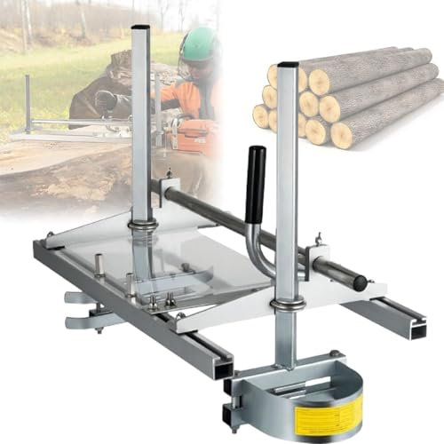 LHQYA Chainsaw Milling Machine, 20/24/36 /48 Chainsaw Planking Wood Cutting Saw Mill, Adjustable Thickness/Precise Cutting, for Cutting Trees, Logs