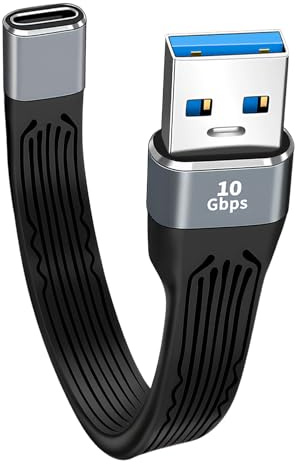 USB C Female to USB A Male Adapter Short Cable, 10Gbps Type C to USB-A Data Transfer Adaptor Fast USb-C Charging Connector Converter Projection Cable for Pro Max Samsung Galaxy Macbook PC (13cm)