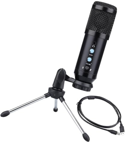 NUOBESTY 1 Set Microfono Condensatore USB per Gaming e Podcasting Riduzione Rumore Design Professionale Compatibile con Computer e Smartphone Facile Installazione e Stabilità Eccellente