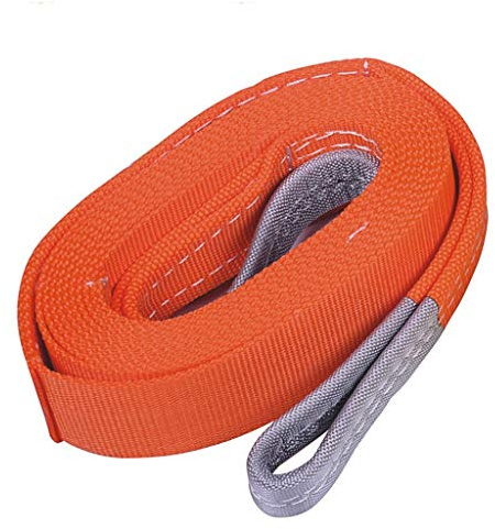 WEYIMVTO La Corda, Cinghia di Traino 5 Metri 5 tonnellate - Borsa portaoggetti e 2 Ganci a U Inclusi - Doppia estremità ad Anello Rinforzata for garantire la Sicurezza