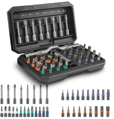 42 in 1 Magnetic Screwdriver Set - 2025 New Compact Ratchet Screwdriver Set, Multi Bit Magnetic Ratcheting Screwdriver Sets with Ratchet Handle and Storage Case DIY Repair Tool Kit