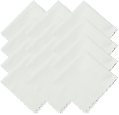 sourcing map 12 Pcs Microfiber Cleaning Cloth for Glasses, 11.8 x 11.8 Inch Eyeglass Cleaning Cloth, Glasses Cleaner Wipes for Electronics Lenses Screens Cameras Cell Phones, Gray
