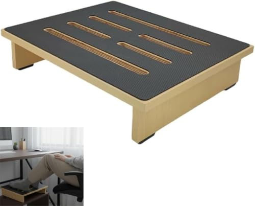 Tritthocker Tritt Holz,Fußbank, Tritthocker Erwachsene, Hölzerne Stepping-Hocker aus Massivholz, Step Stool mit Rutschfester Gummiauflage,40x32x10cm,für Bad, Küche,Büro