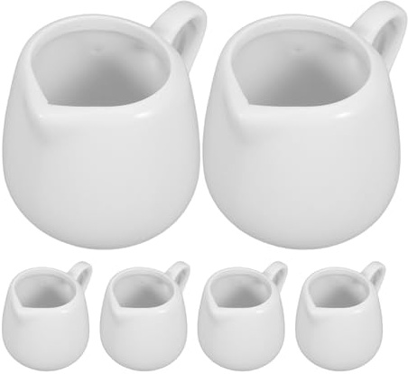 jojofuny 6pièces Petit Pot à Lait Porcelaine Blanche et Pot à Sauce pour Service