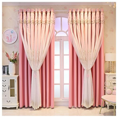 Cortinas opacas de aislamiento térmico insonorizadas, cortina perforada de doble capa y pantalla para sala de estar, cortinas de oscurecimiento de habitación de bajo consumo