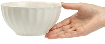 Ensaladera de cerámica con esmalte vertical exquisito para el hogar, vajilla personalizada de alta temperatura, color blanco, 6 pulgadas