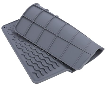 Dioche Almohadilla de Secado de Silicona, Alfombrilla para Secar Platos, Antideslizante y Resistente Al Calor, Plegable y Fácil de Limpiar, Almohadilla para Escurrir Platos para Cocina