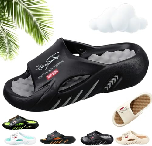 Kidlupe Sandales Homme à Plateforme éPaisse – Chaussure OrthopéDique, Sandale Homme Ete, Semelle Cloud En Mousse MéMoire De Forme, Soutien De La VoûTe, Confort Optimal Au Quotidien