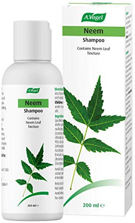 A.Vogel Neem Shampoo – Relieves Itchy, Dry & Irritated Scalps – Enriched with Neem, Almond, Rosemary, Sunflower & Eucalyptus – Soothing action leaves scalp fresh & hair feeling healthy – 200ml
