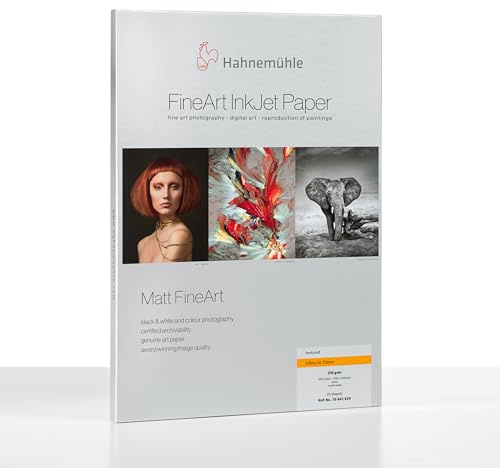 Hahnemühle 10641629 Digital FineArt Albrecht Dürer Papier,210 g/m², DIN A3+, 329 x 483 mm, weiß