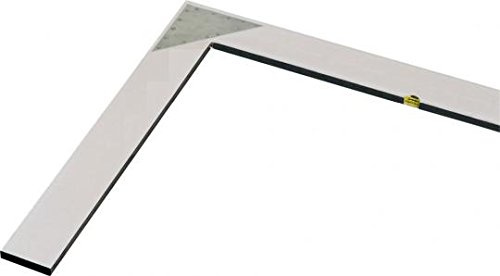Triuso TRIUSO-Alu-Winkel mit 1 waagrechte Libelle Schenkellänge 80 cm Alulatte Latte Abziehlatte Alulatte Setzlatte Flachwinkel Wasserwaage