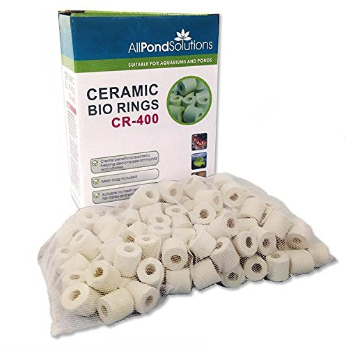 allpondsolutions Ceramic Rings Biological Filter Media – Porous Bio Media for Aquarium & Pond Filters (8KG)