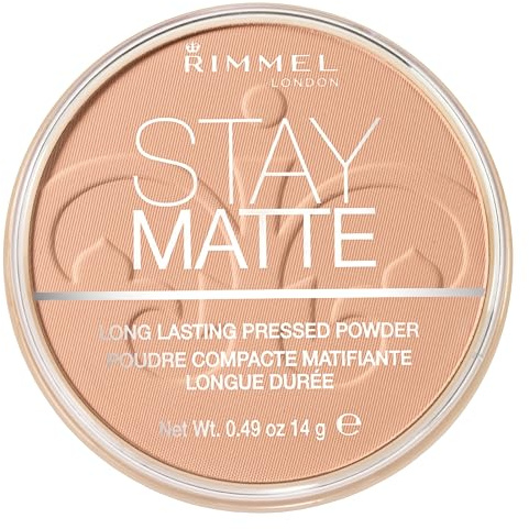Rimmel - Poudre Compact Stay Matte - Anti-Brillance - Fini Mat et Naturel - 007 Mohair - 14gr