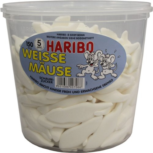 Haribo Süsse Mäuse, 1er Pack (1 x 1.1 kg Dose)