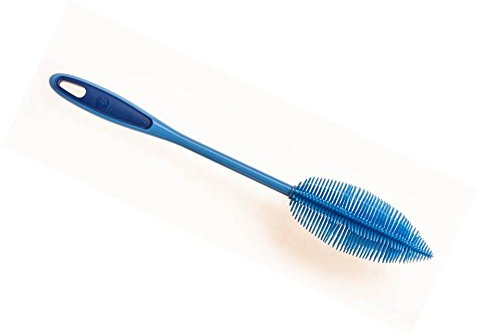 Kochblume Flaschenbürste 36cm | Premium-Silikon & BPA frei| Hitzbeständig | Spülmaschinenfest | Für Trinkflaschen, Thermoskannen & Gläser | Farbe: blau