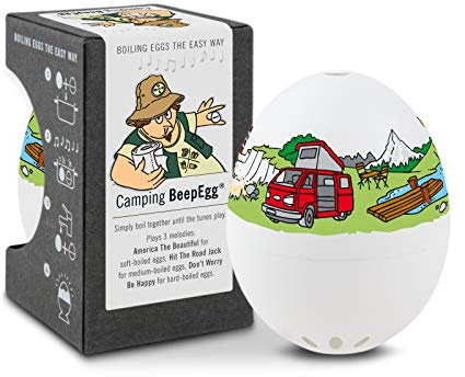 Camping Beepegg – Egg Timer for Boiling Eggs – Musical Egg Cooker for Soft, Medium, Hard Boiled Eggs – Food Safe – Singing Floating Egg Timer – Egg Cooker for 3 Levels of Doneness - Brainstream