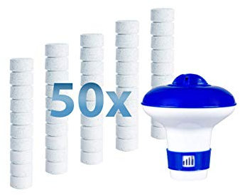 BLUEWATER SMALL MULTIFUNCTIONAL 50 X 20G TABLETS PLUS FLOATING DISPENSER