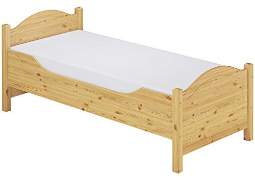 Erst-Holz®Seniorenbett extra hoch Rollrost Matratze 90x200 Massivholz Holzbett Gästebett 60.40-09FLM
