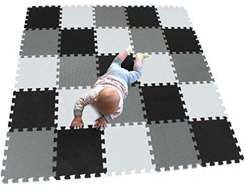 MQIAOHAM® 25 Stücke Baby puzzelmatten für Babys spielmatte Kinder puzzlematte Teppich G301025-101104112
