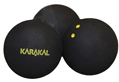 Karakal ELITE - Palline da squash unisex, doppio, giallo, bianco, taglia unica