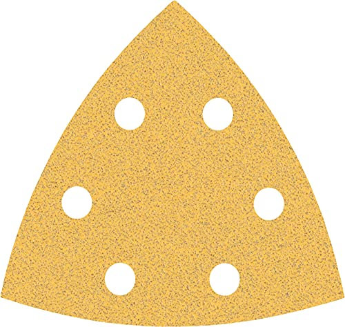 Bosch 50x EXPERT C470 Schleifblatt (für Farbe auf Holz, Hartholz, Ø 93x93 mm, Körnung 80, Professional Zubehör Deltaschleifer)