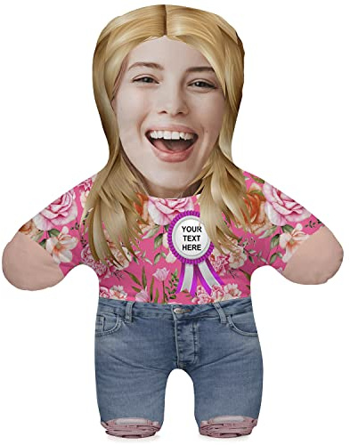 Ferocity Kissen mit eigenem Foto Personalisiertes Lustiges Fotogeschenk mit eigenem Gesicht Bedruckt 45 cm Hoch Body Körper Foto-Kissen zum Geburtstag Motiv Mama Mammi Mutti [091]