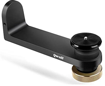 Qwall Beamer Halterung Deckenhalterung，Universal-Wandhalterung für Beamer und Projektor，Elevationswinkel ±20°，360°-Drehung,Standard-1/4-Zoll-Schraube für die meisten Kameras/Projektoren