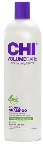 CHI VolumeCare Volumizing Shampoo, Increases Volume on Thin, Fine, or Flat Hair, Balances Moisture, Sulfate, Paraben, & Cruelty-Free, 25 Oz