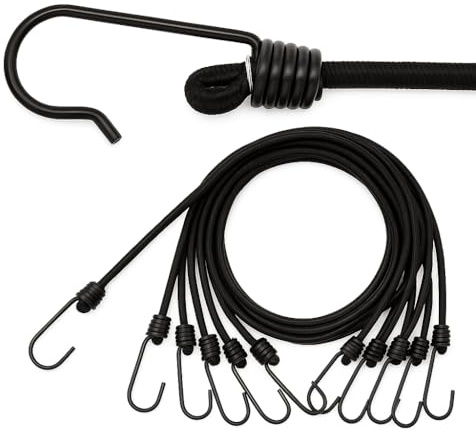 6er Set 20cm Lang Elastisch Spanngummi mit Haken Transportgurte Planenspanner Gepäckspanner Expander Gepäckträger