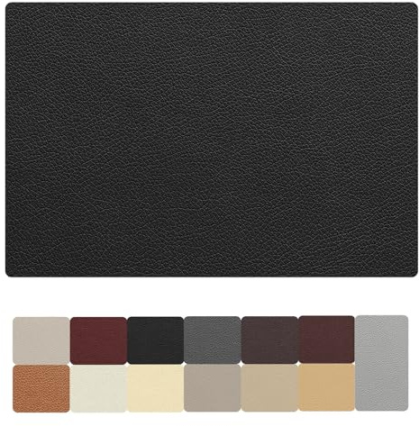 Leder Patch Selbstklebend, Reparatur Set für Kunstleder, Lederfolie Flicken für Möbel, Sofa, Autositze, Taschen (40x200cm, Schwarz)