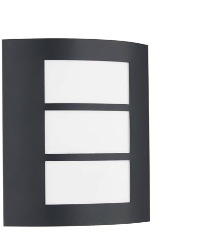 Lindby Lámpara de pared exterior Vimal (Moderno) en Negro hecho Aluminio (1 llama, E27) lámpara para exterior/fachada casa terraza y balcón