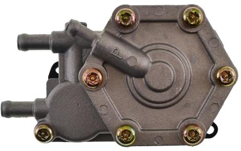 Benzinpumpe Kraftstoffpumpe kompatibel mit Peugeot Speedfight 3, Jet Force | kompatibel mit Peugeot Kisbee, Django 50; unterdruckgesteuert, mechanisch, Aluminium, 3 Anschlüsse, Länge 115 mm