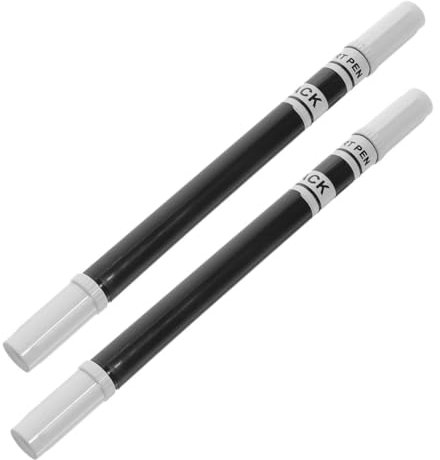 TEHAUX Stylo Colorant Alimentaire Double Embout 2pcs en Plastique Noir pour Décorer Biscuits et Fondant pour Pâtisserie et Amateurs de Baking