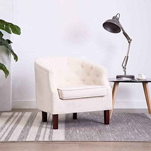 Vopese Sessel Fernsehsessel Relaxsessel Loungesessel Fernsehsessel Ruhesessel Einzelsofa Möbel Lesesessel TV-Sessel Einzelsessel Beige Stoff