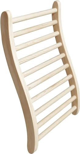 Xmatch Bastu ryggstöd infrarött naturligt trä hemlock, S-format stöd, 39 cm (B) x 52 cm (H)
