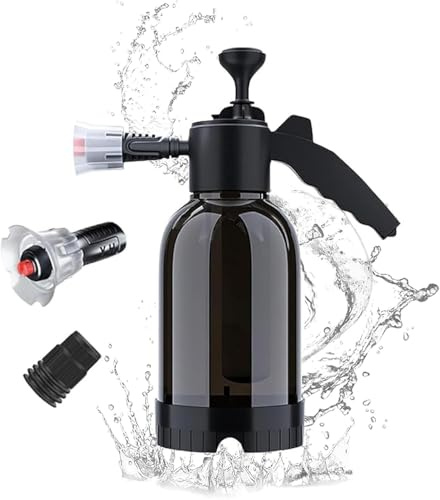 HiGropcore Schaumsprüher Auto für Autowäsche Drucksprühflasche Auto Sprühflasche Cleaning Sprühflasche Garten Sprühschaumreiniger für Autowäsche, Gartenarbeit, Haustierpflege (Schwarz)