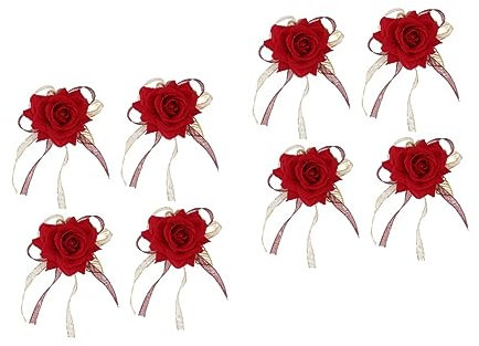 VALICLUD 8stücke Teiliges Rosen-broschen Für Hochzeiten Romantisches Für Braut Bräutigam Und Hochzeitsgäste Elegante Accessoires Für Besondere Anlässe Hochwertige Kunstblumen Mit