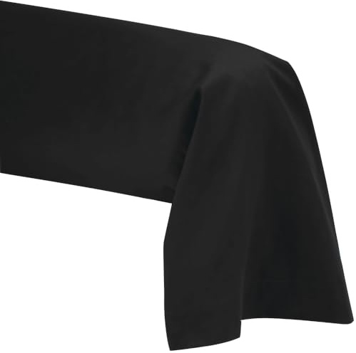 Taie de Traversin 45 x 185 cm - Noir - 100% Coton 57 Fils