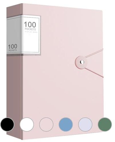 Sichtbuch A4 Produkte Kunstpräsentationsbuch, 100 Taschen Mappe mit Klarsichthüllen A4