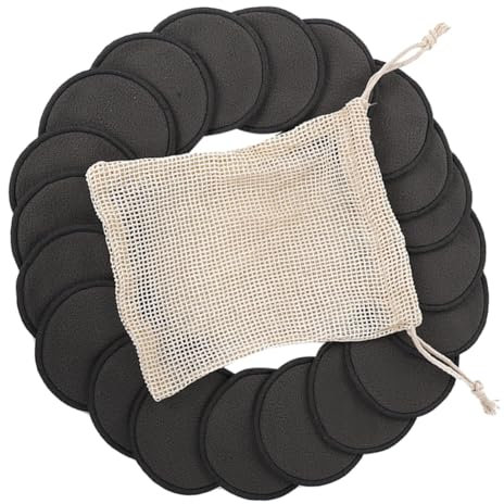 minkissy 1satz Wiederverwendbare Makeup Entferner Pads Bambusfaser Teilig Pads Netzbeutel Sanfte Gesichtsreinigung Für Trockene Für Tägliche Anwendung