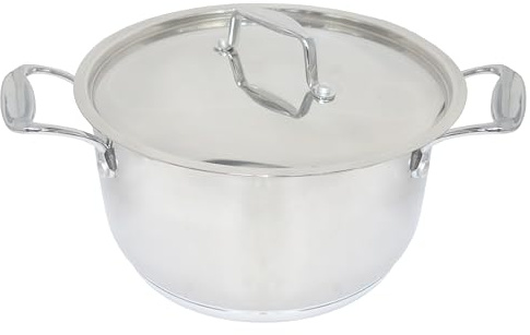 New Stainless Steel Stock Pot with Lid, Double Handles, Sauce Pot, Cooking Pot, Induction-Safe,24cm, 28cm, 30cm, 32cm (30cm (11.13L))